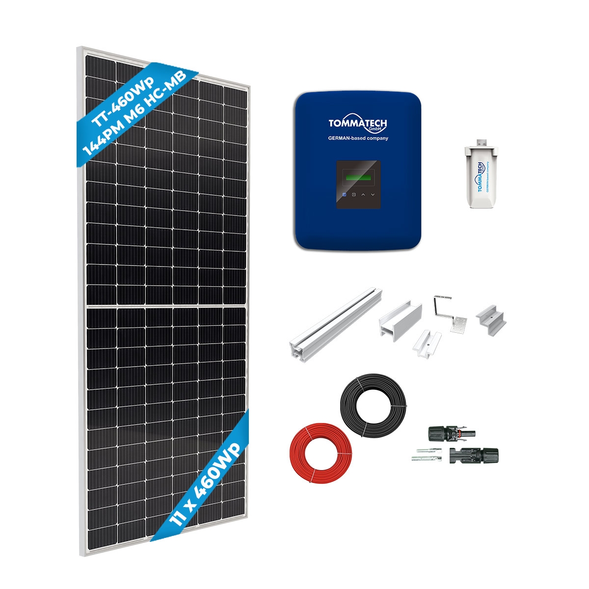 TommaTech 5kWe Kiremit Çatı Tek Faz On-Grid Solar Paket