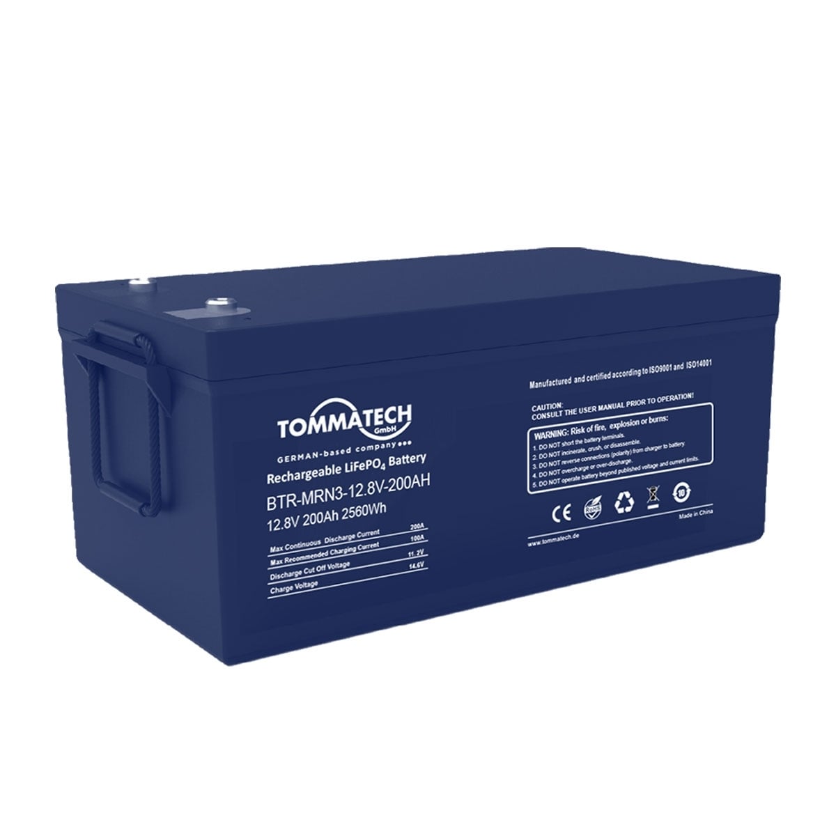 TommaTech 25.6V-200AH Marine Batarya