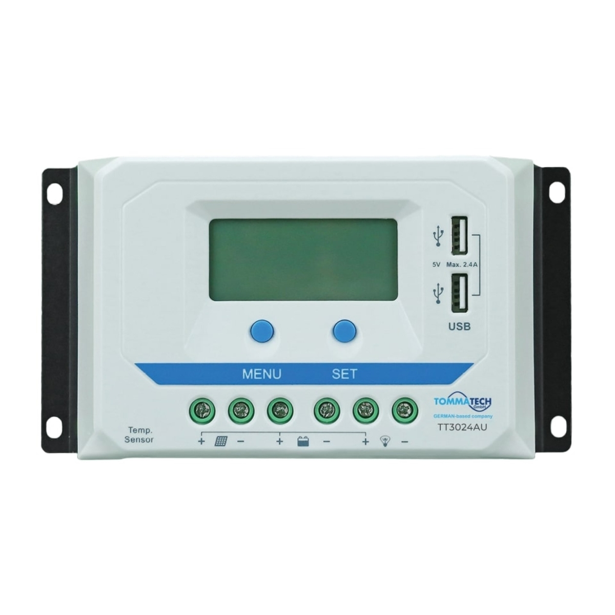 TommaTech 20A 12/24V USB PWM Charge Controller