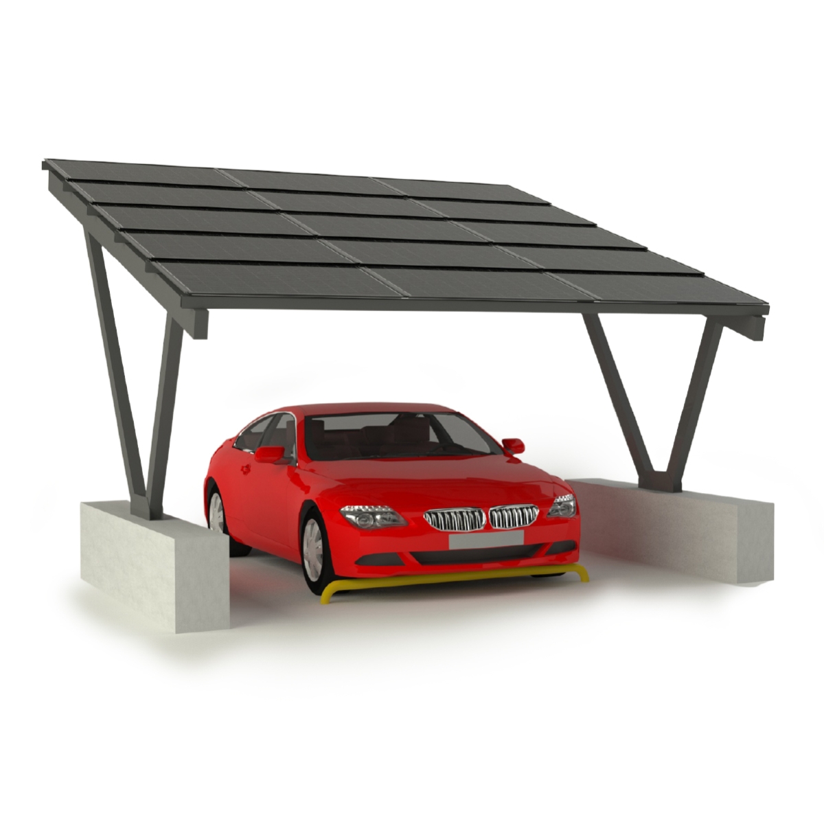 1 Araçlık Solar Otopark/Carport (GFRP Malzeme)